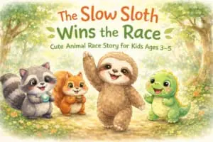 Cute Animal Race Story for Kids Ages 3–5 – The Slow Sloth Wins the Race