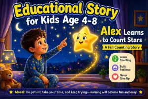 Educational Story for Kids Ages 4–8 – Alex Learns to Count Stars