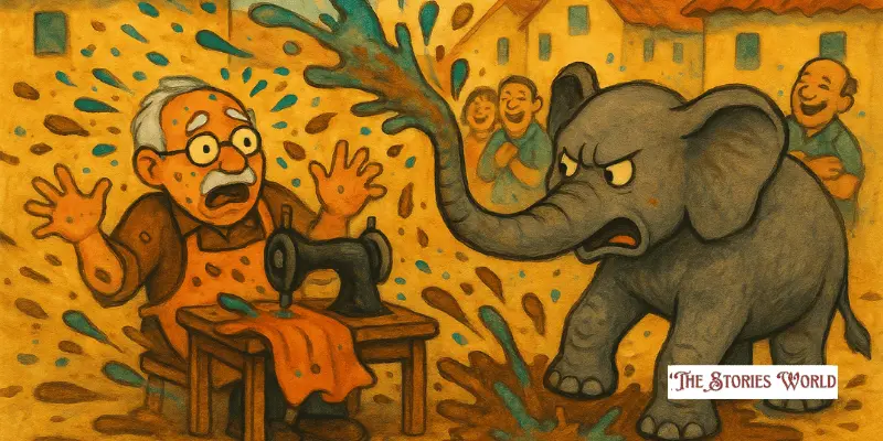 Elephant Splashing Water