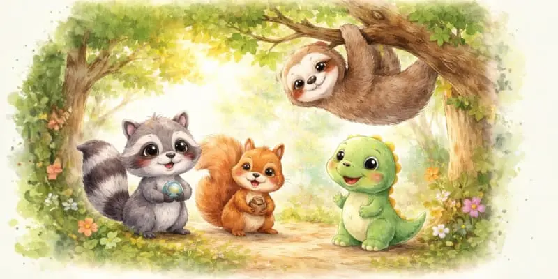 Four Friends Playing Four Friends Playing