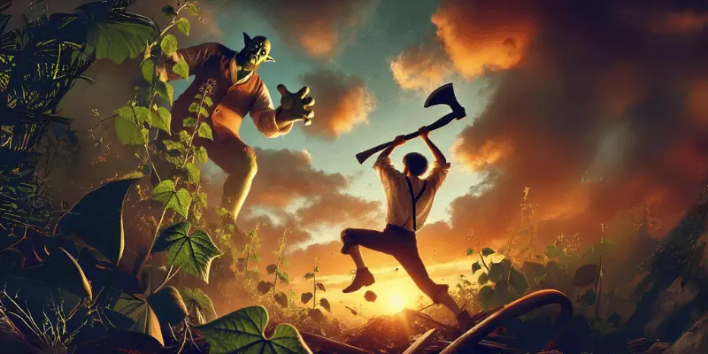 Jack Fight With The Giant - Jack And The Beanstalk