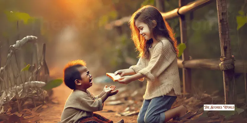 Lyra Giving Bread To A Poor Boy Lyra Giving Bread To A Poor Boy