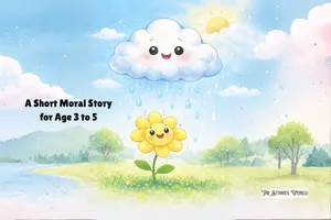 Pip the Cloud and the Missing Smile – A Short Moral Story for Age 3 to 5