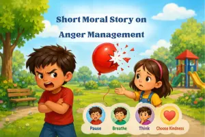 Short Moral Story on Anger Management for Kids Ages 4–8 | Leo and the Big Red Balloon