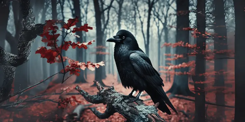 The Crow Sitting On A Tree