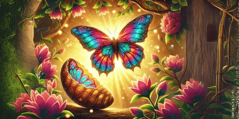 The Magical Transformation Into A Vibrant Butterfly.