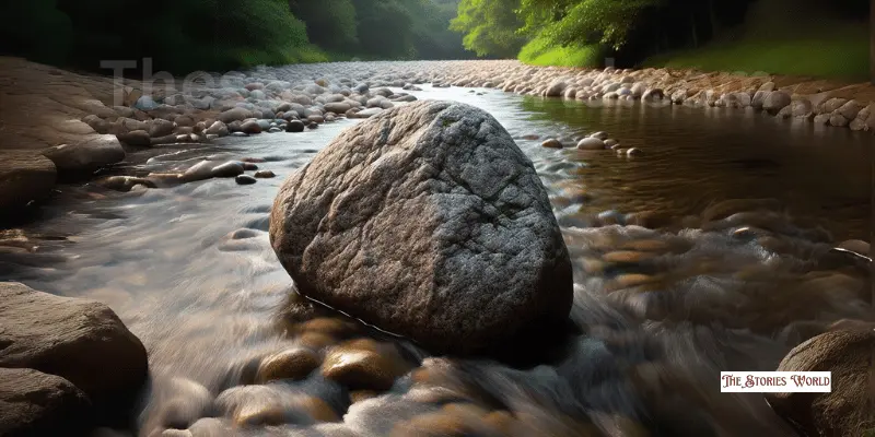 The Stubborn Stone In The Stream'S Path