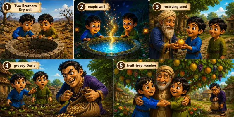 The Two Brothers And The Magic Well — A Lesson In Gratitude And Generosity